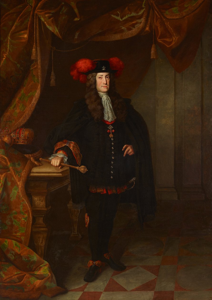 Portrett av Charles VI 1685-1740, den hellige romerske keiseren, ca 1730. av Johann Gottfried Auerbach