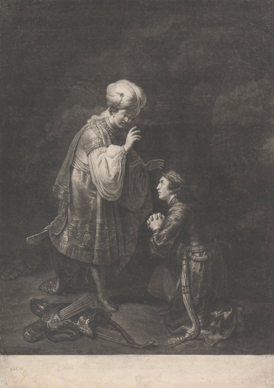 Absaloms underkastelse til sin far, kong David av Johann Gottfried Haid