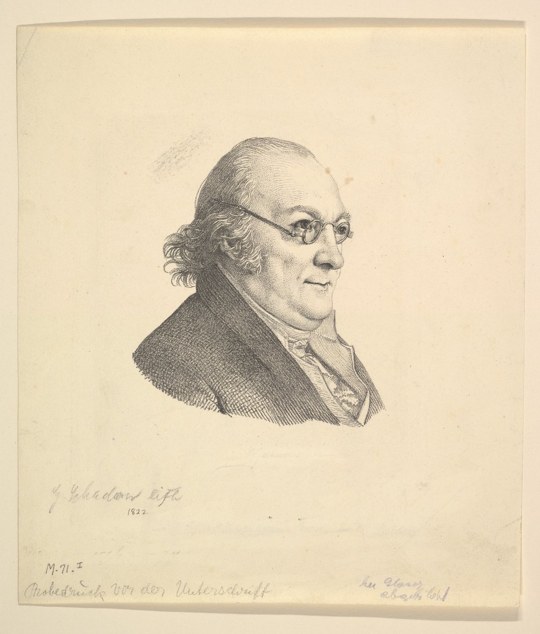 Portrett av Siegmund Wilhelm Wohlbruck 1762-1834.n.d. av Johann Gottfried Schadow