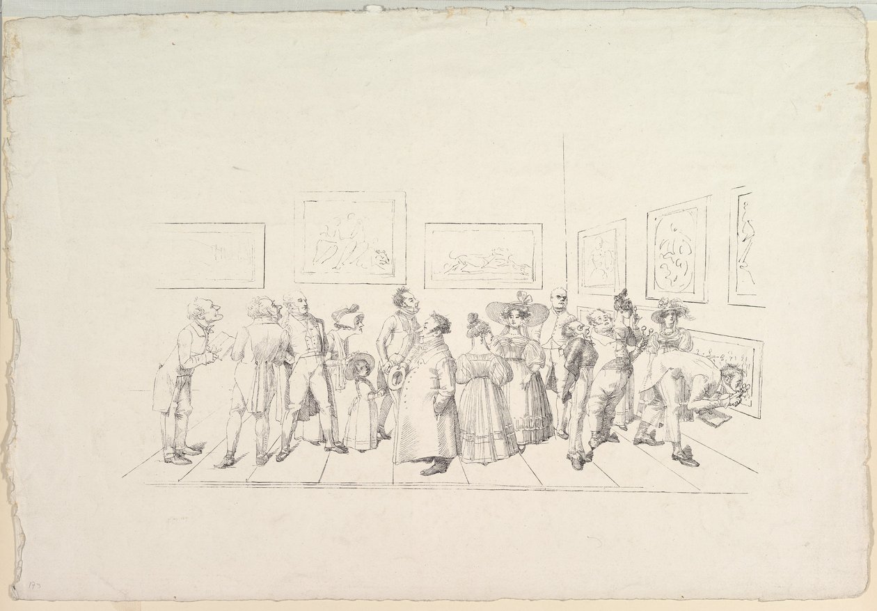 Publikum på en utstilling, 1831. av Johann Gottfried Schadow