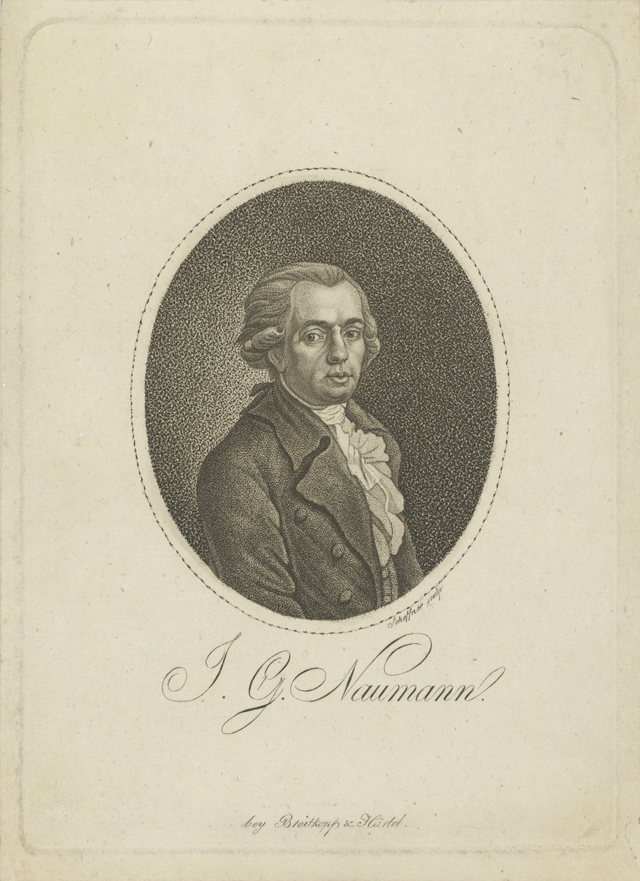 Portrett av komponisten Johann Gottlieb Naumann 1741-1801, ca. 1800. av Johann Gottfried Scheffner