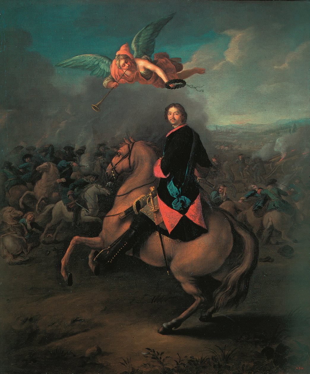 Peter I i slaget ved Poltava, 1710-årene av Johann Gottfried Tannauer
