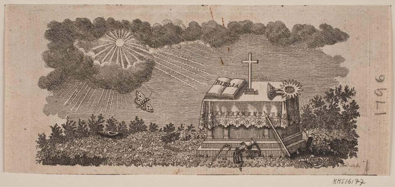 Vignette Gebhardi og Christiani "Historien om kongedømmene Danmark og Norge og hertugdømmene Schleswig og Holstein til vår tid" av Johann Gottlieb Friedrich