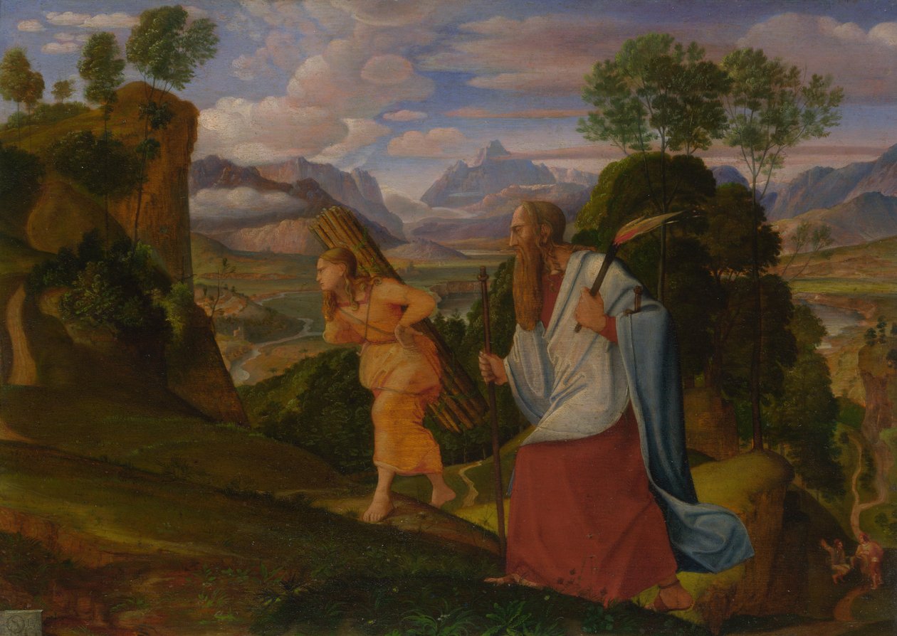 Abraham og Isak, 1817 av Johann Heinrich Ferdinand Olivier