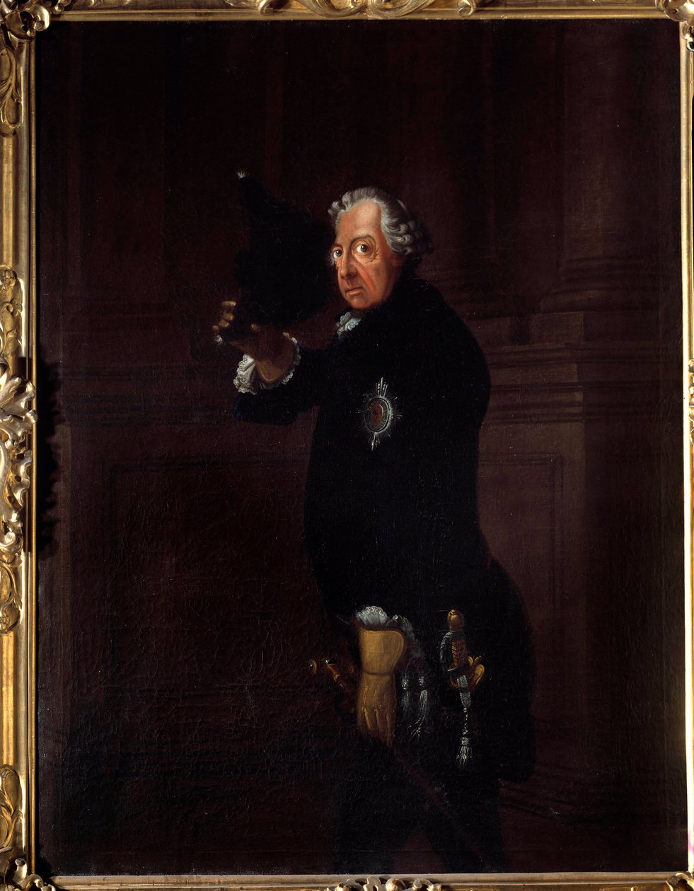 Portrett av Frederic II kalt Frederic den store, konge av Preussen (1712-1786) Maleri av Johann Heinrich Franke (1738-1792) 1764 Berlin, Nasjonalgalleriet av Johann Heinrich Francke