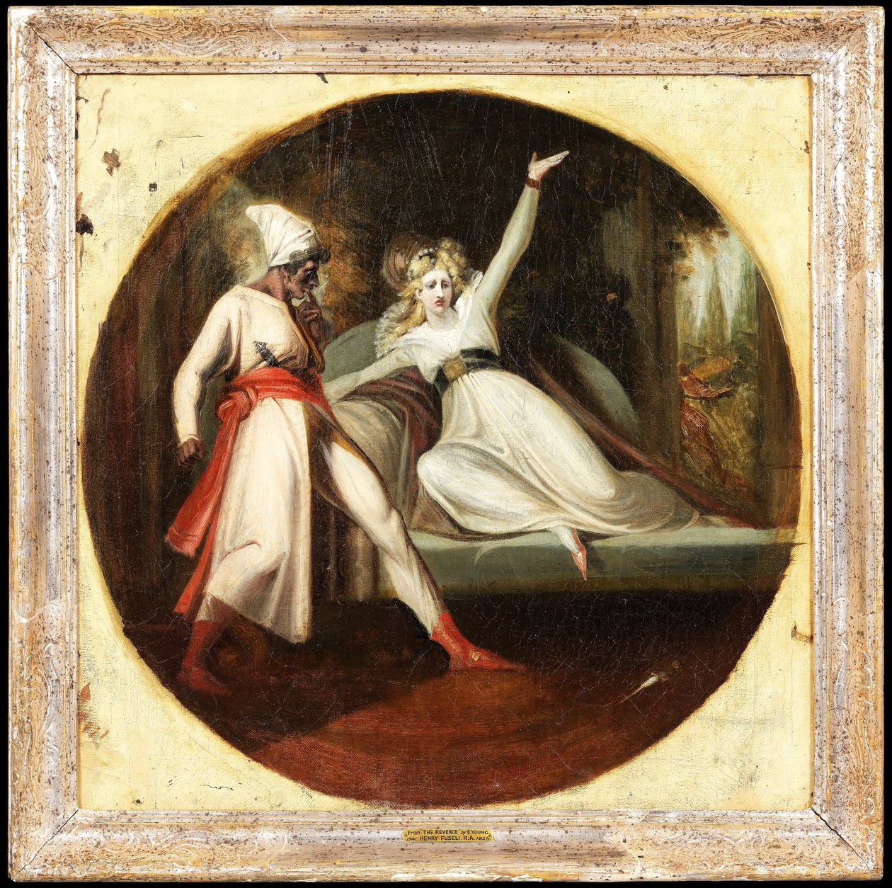 Leonora oppdager Alonzos dolk av Johann Heinrich Füssli