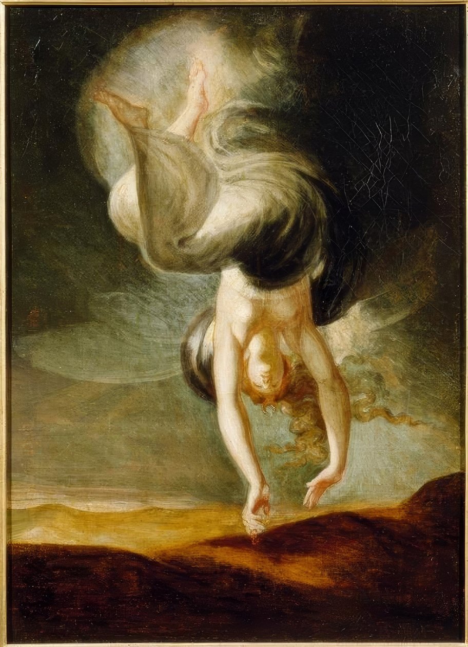 Titania finner den magiske ringen på stranden av Johann Heinrich Füssli