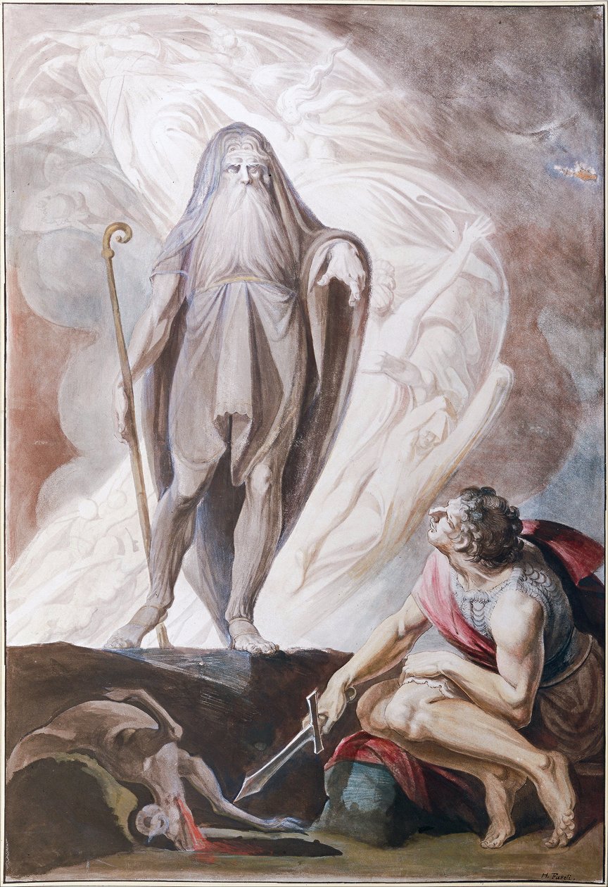 Teiresias forutsier Fotore til Odysseus av Johann Heinrich Füssli