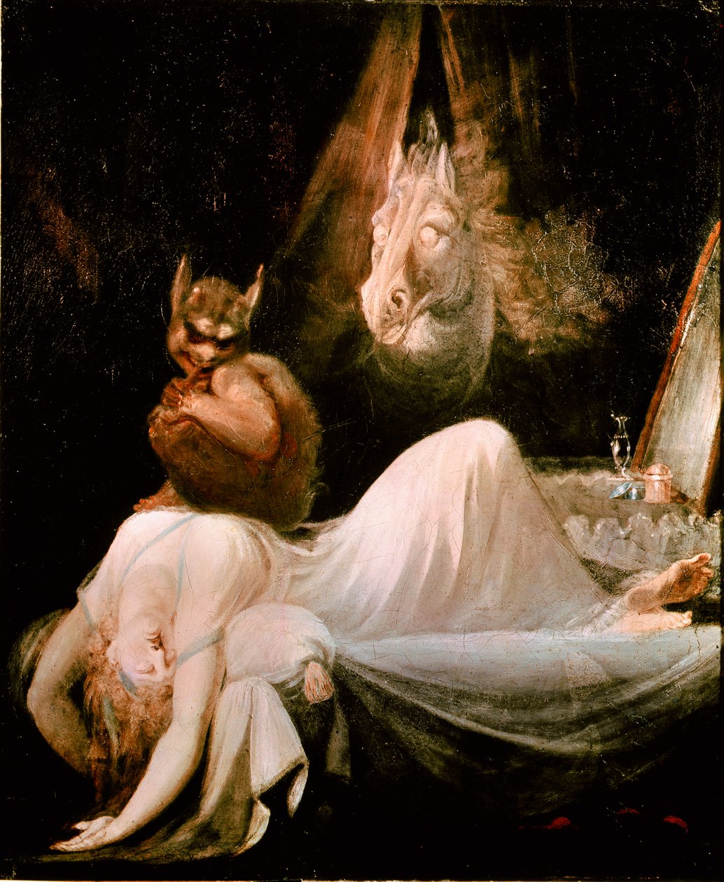 Marerittmaleriet av Johann Henrich Fussli (1741-1825), sveitsisk skole av Johann Heinrich Füssli