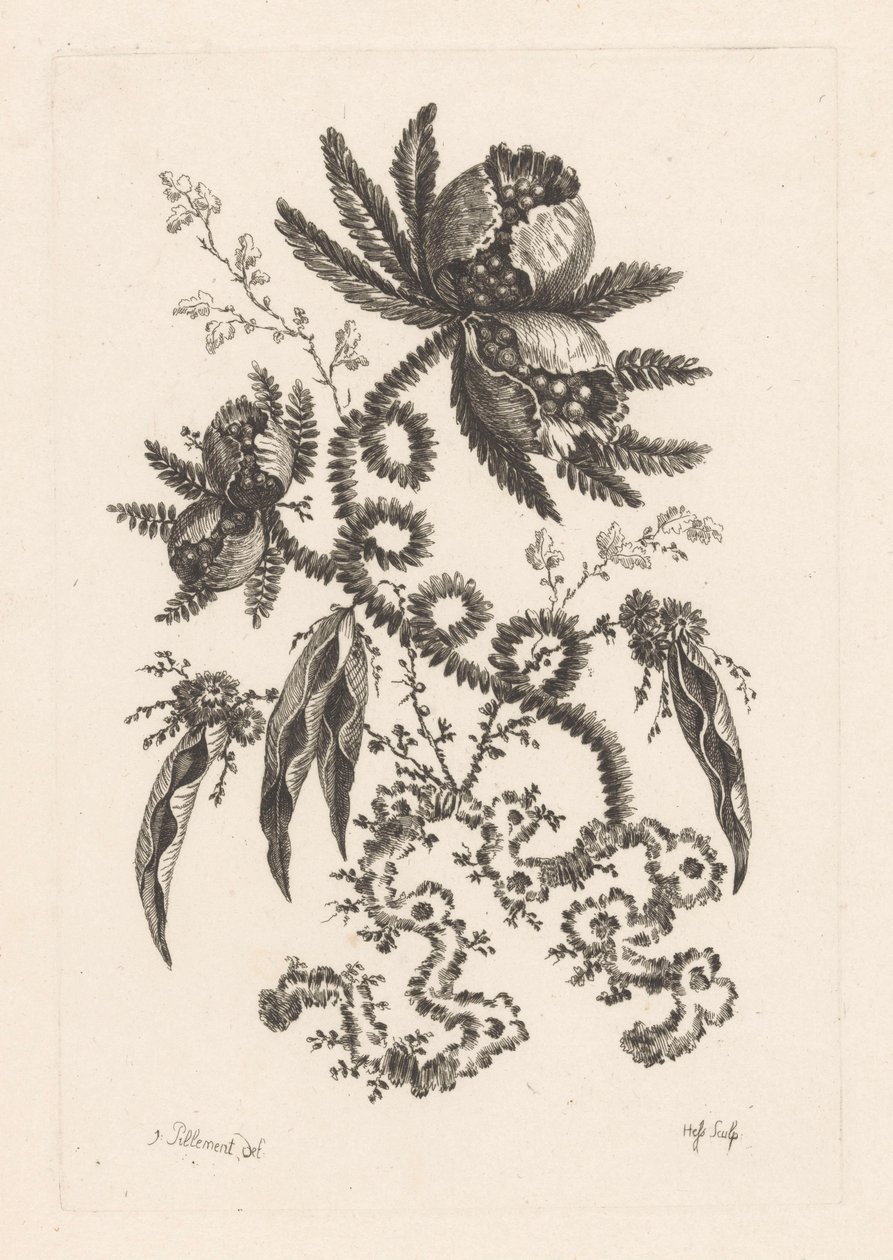 Blomster med bær Fleures Baroque (serietittel) av Johann Heinrich  Hess