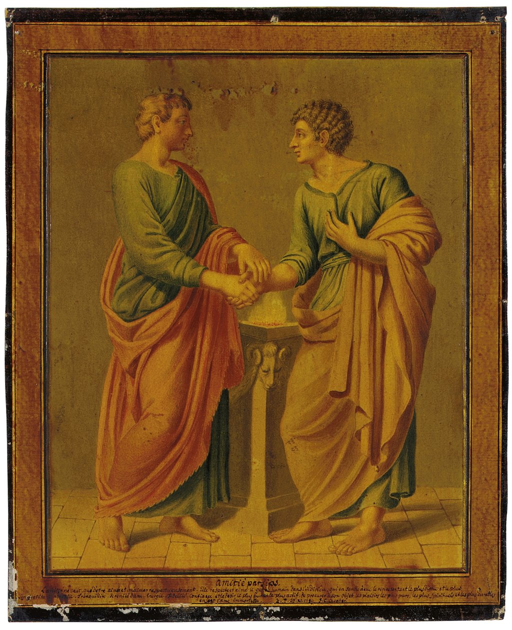 En allegori om vennskap, 1789 av Johann Heinrich Lips