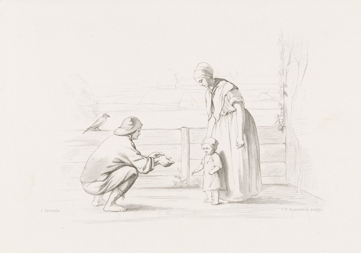 første steg Havets barn (tittel på objekt) av Johann Heinrich Maria Hubert Rennefeld