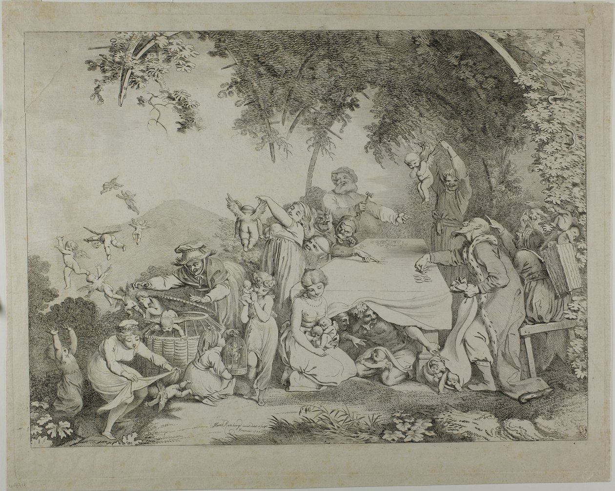 Auksjon av Cupids av Johann Heinrich Ramberg