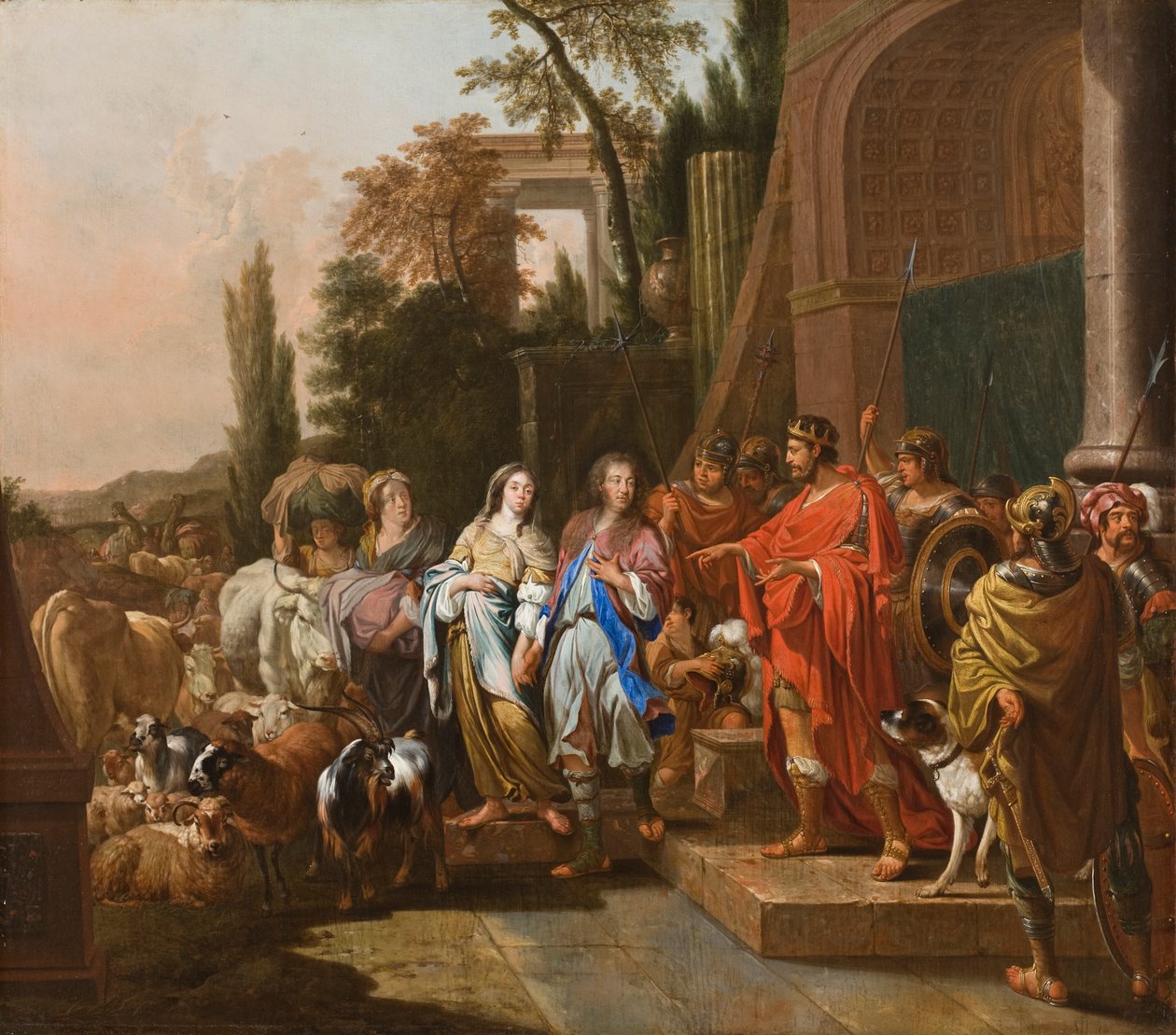 Abraham og Sara før Abimelek, 1681 av Johann Heinrich Roos