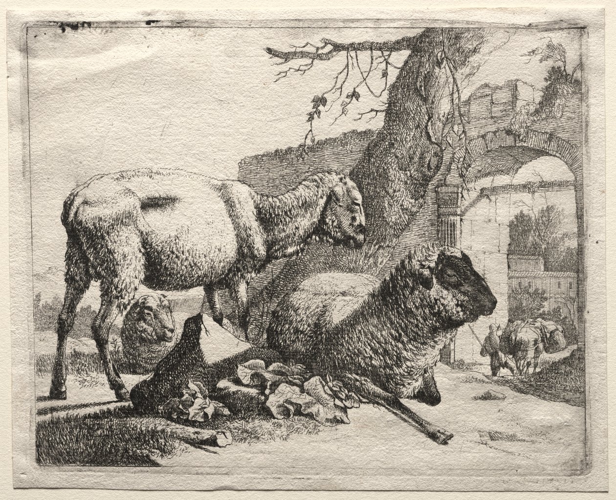 Muleteren under porten av Johann Heinrich Roos