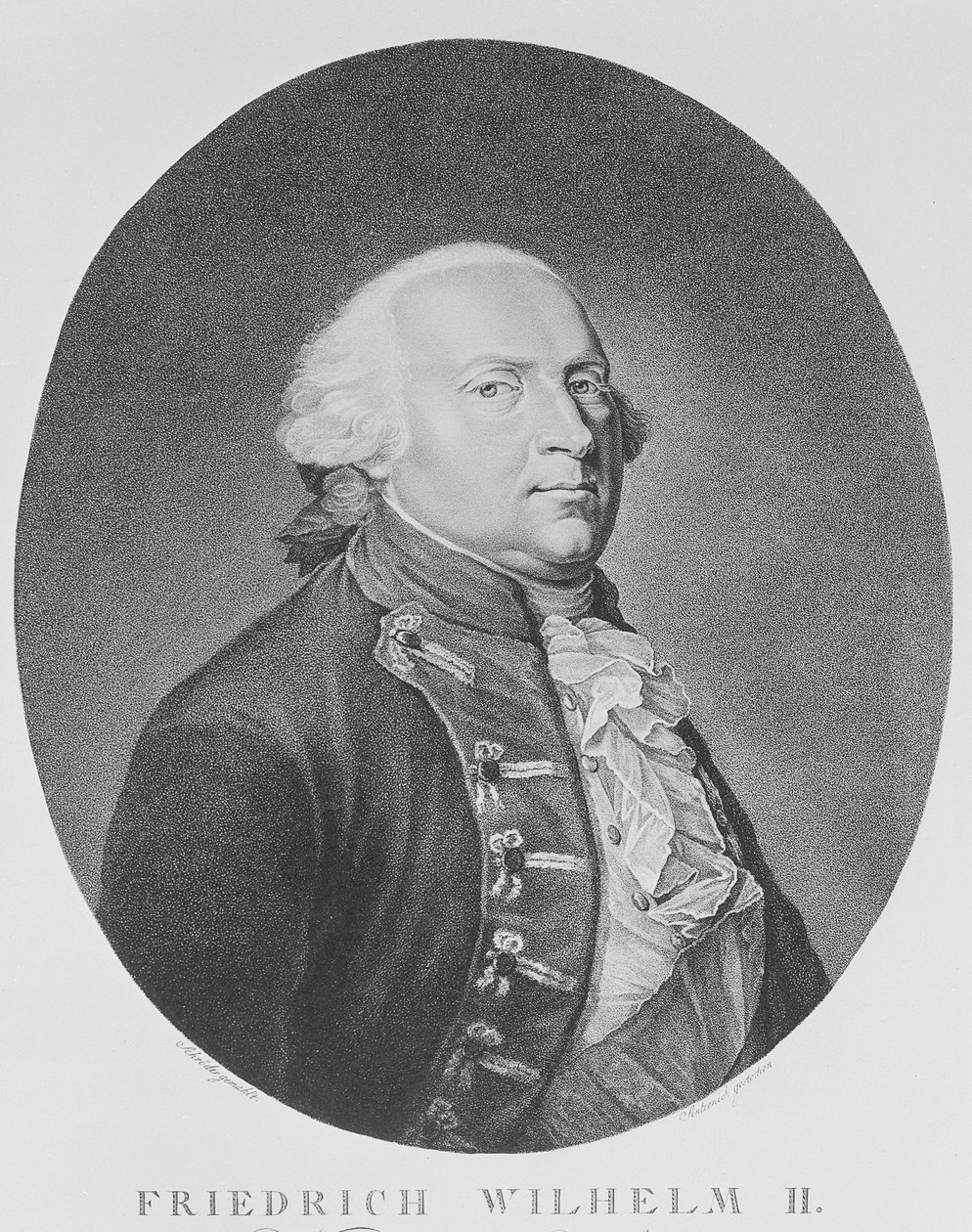 Friedrich Wilhelm II av Preussen av Johann Heinrich Schroder