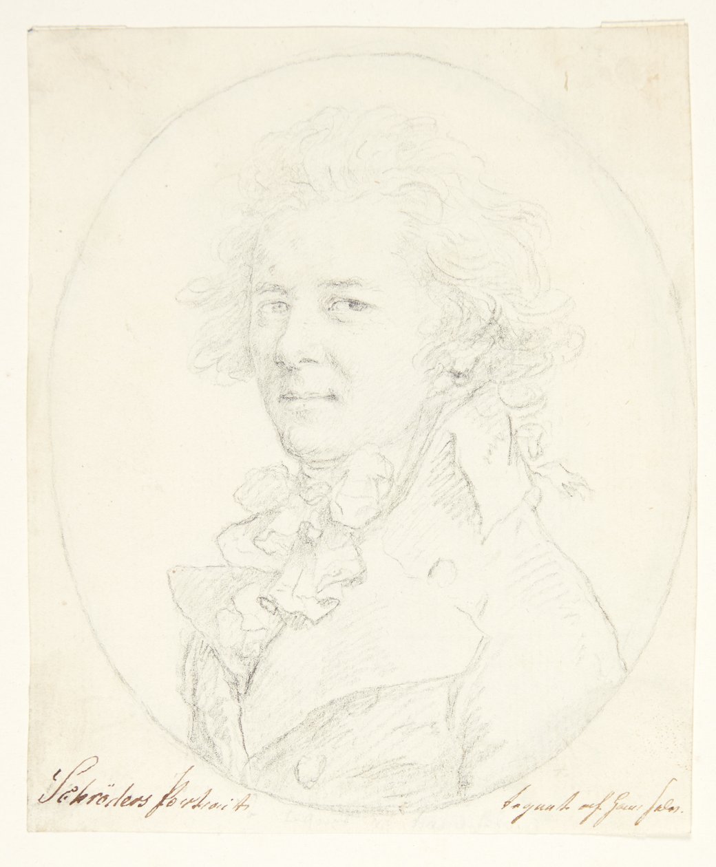 selvportrett(?) av Johann Heinrich Schroder