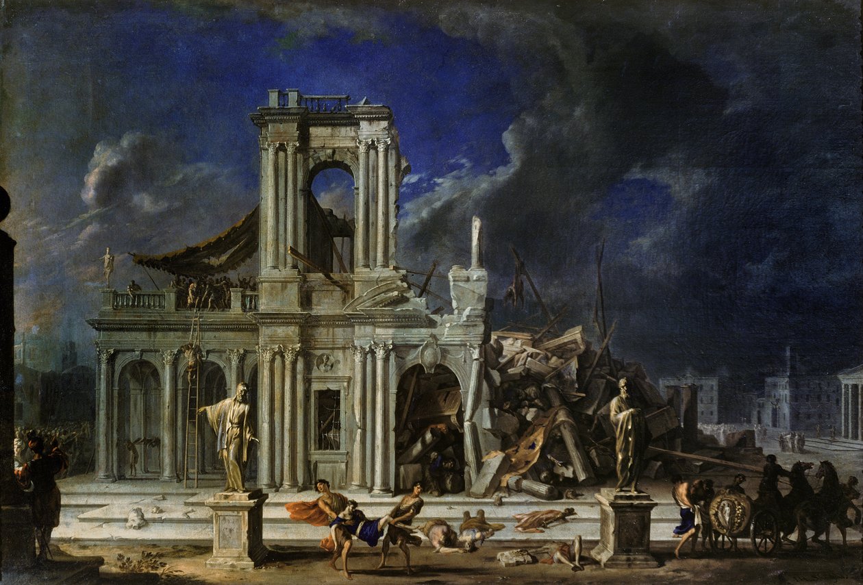 Samson slo filistrene, ca. 1633-34 av Johann Heinrich Schönfeld