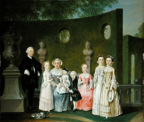 Et familieportrett av Johann Heinrich Strumpff