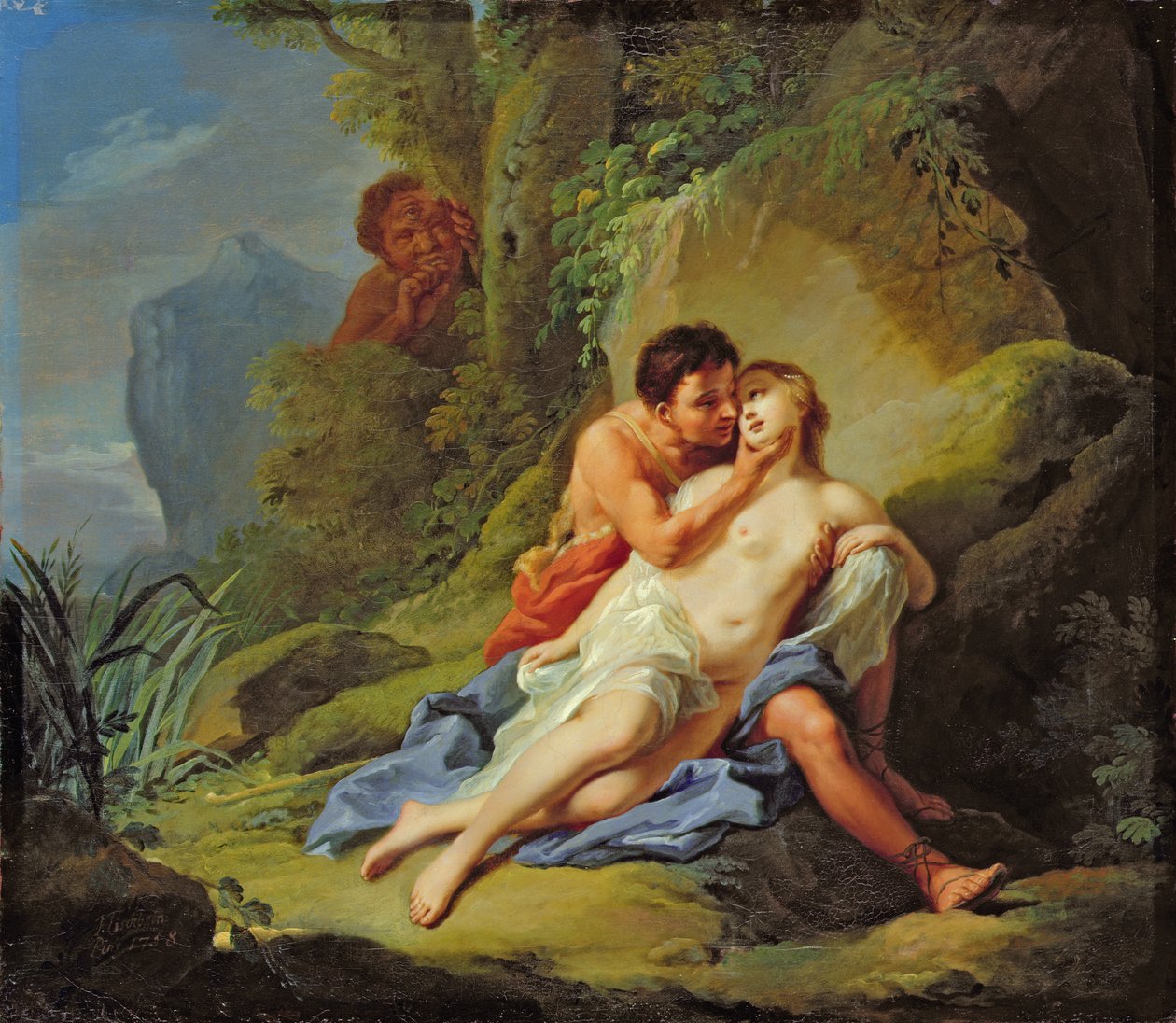 Acis og Galatea, 1758 av Johann Heinrich Tischbein