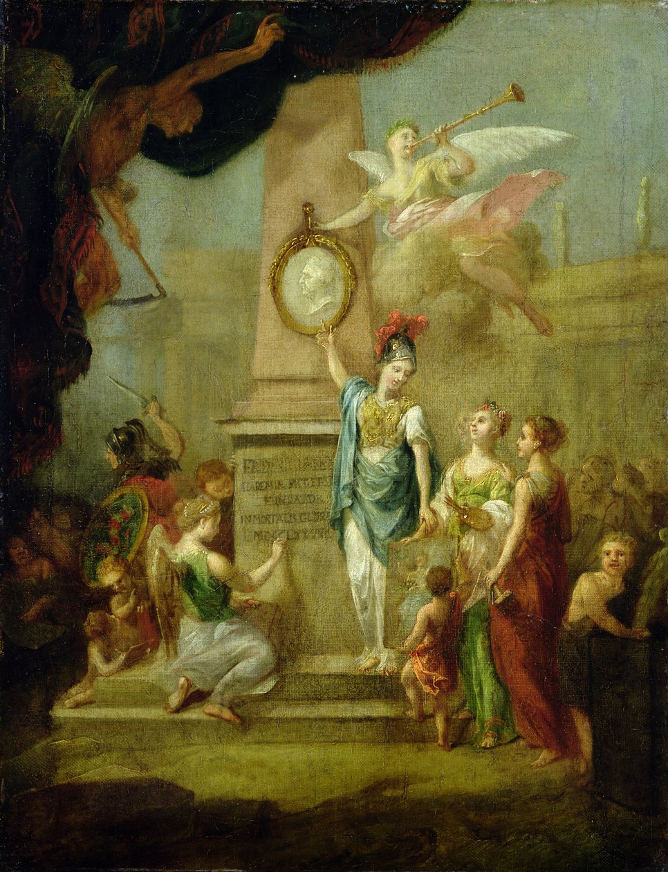 Allegori som representerer grunnlaget for kunstakademiet i Kassel, ca. 1778 av Johann Heinrich Tischbein
