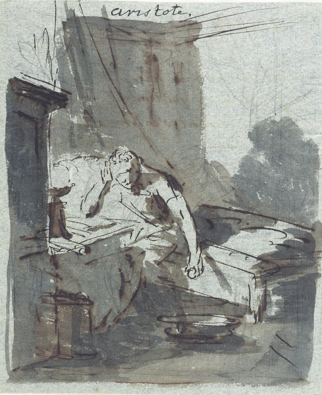 Aristoteles (grafitt, blekk og vask på papir) av Johann Heinrich Tischbein