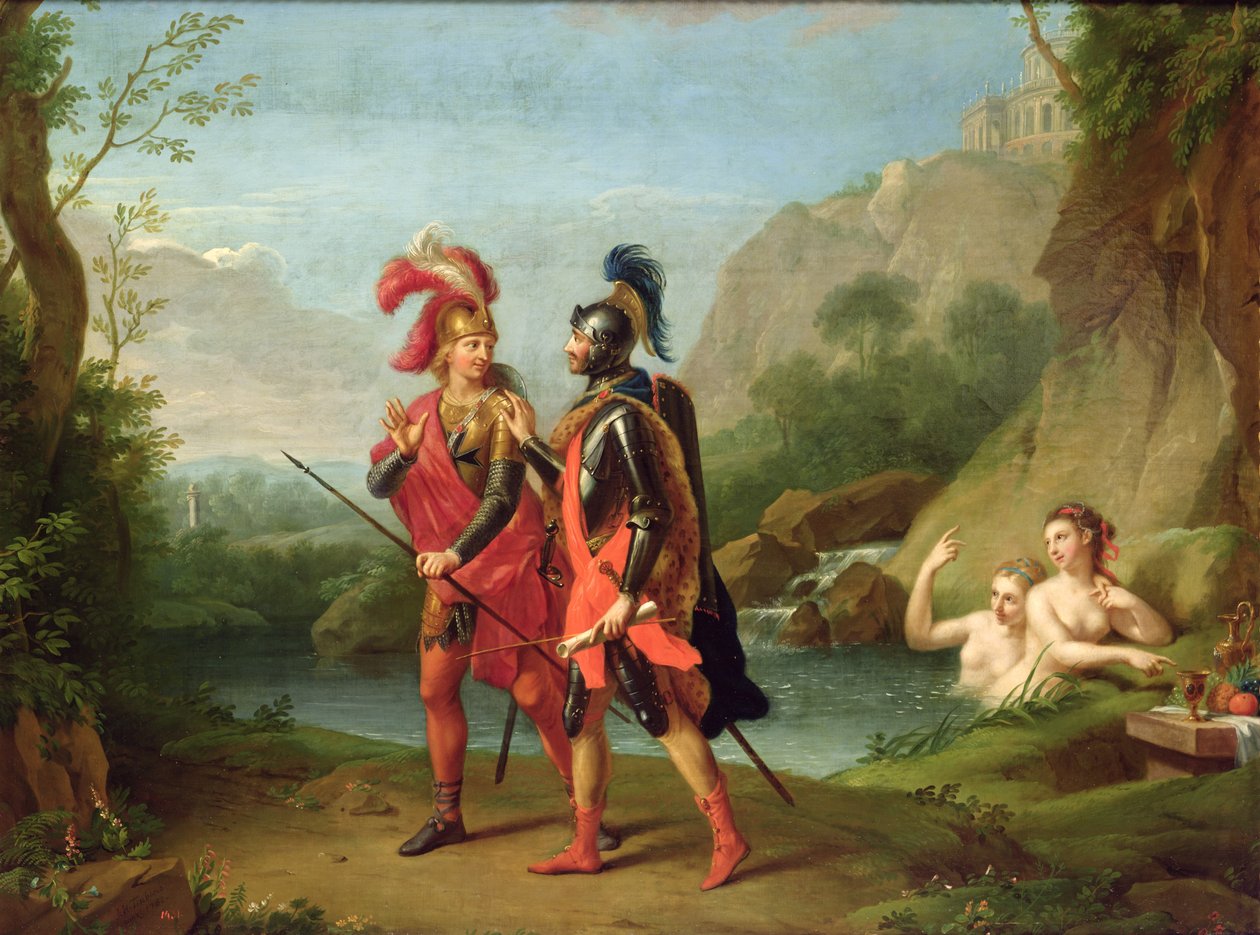 Carlo og Ubaldo av vannnymfene, 1782 av Johann Heinrich Tischbein