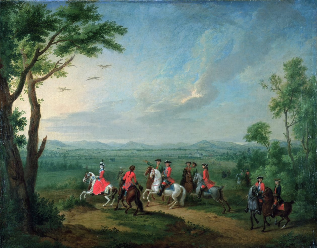 Landgravinne Philippine Hunting Heron av Johann Heinrich Tischbein