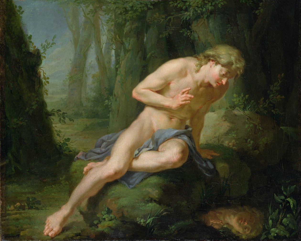 Narcissus, ca. 1770 av Johann Heinrich Tischbein