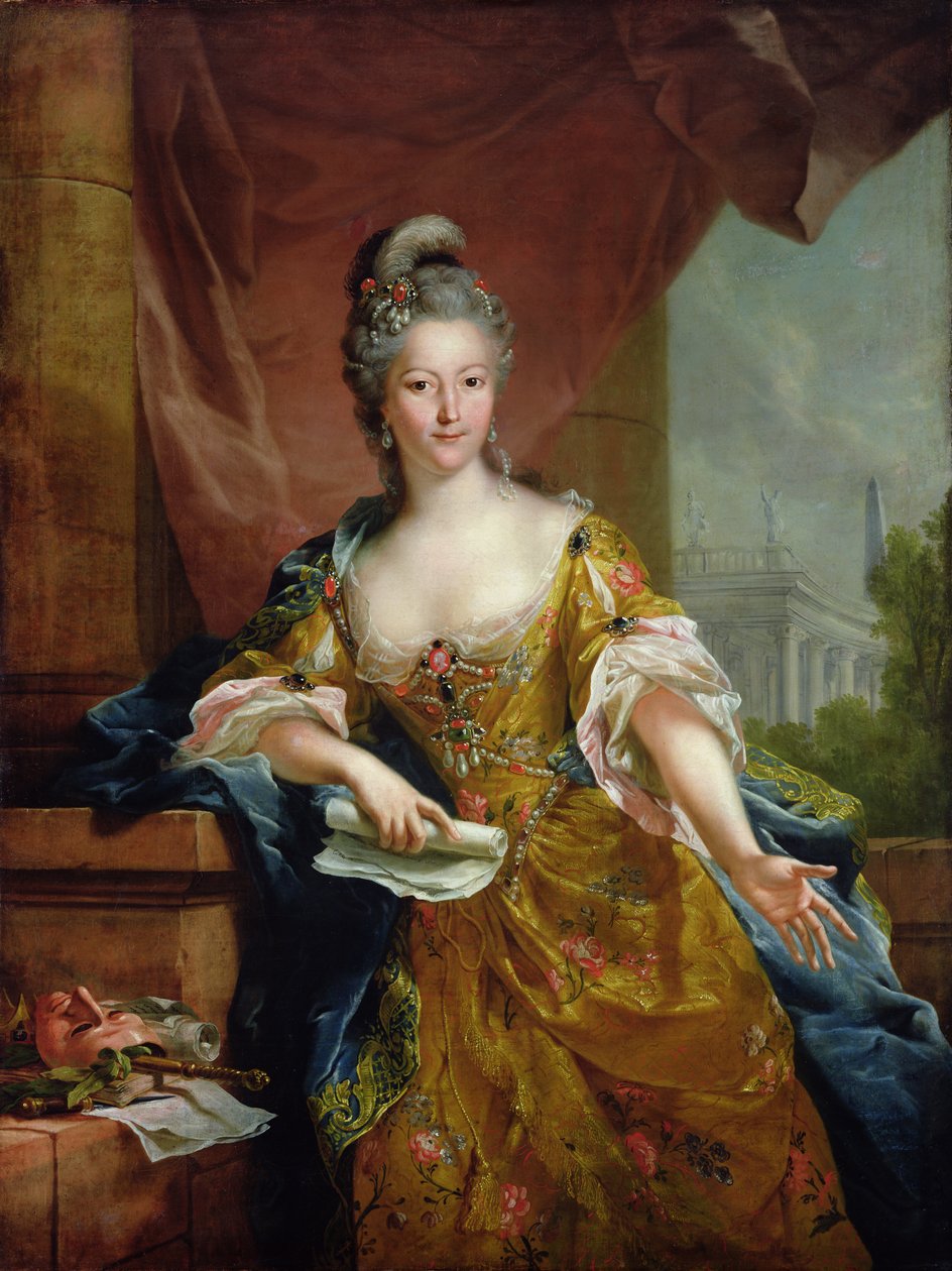 Skuespillerinnen Mademoiselle Evrard, ca. 1770-80 av Johann Heinrich Tischbein