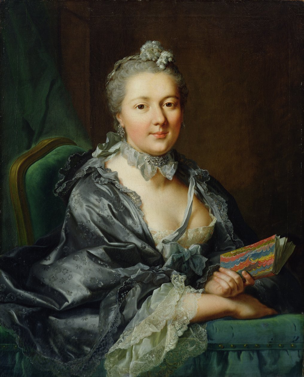 The Artists Second Wife, Julie Marianne Pernette, født Robert, 1762 av Johann Heinrich Tischbein