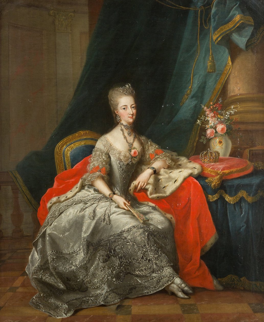 Margravine Philippine of Brandenburg-Schwedt 1745-1800, Landgravine of Hessen-Kassel, 1774. av Johann Heinrich Tischbein