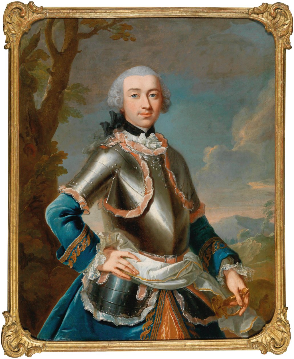 Portrett av grev Rudolf Waldbott von Bassenheim 1731-1805, mellom 1755 og 1765. av Johann Heinrich Tischbein the Elder