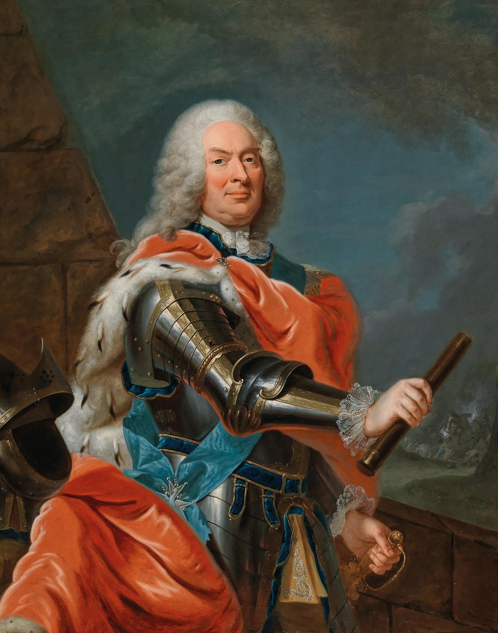 Portrett av Vilhelm VIII, Landgrave of Hessen-Kassel 1682-1760. av Johann Heinrich Tischbein the Elder