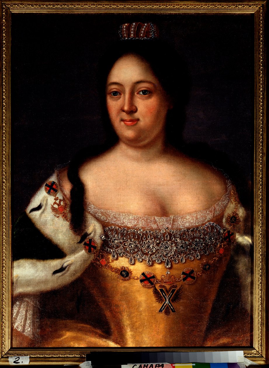 Portrett av keiserinne Anne I av Russland (Anna Ivanovna av Johann Heinrich Wedekind