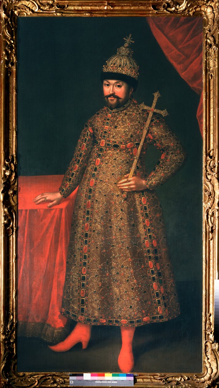 Portrait du tsar de Russie Michel I Fyodorovitch Romanov (1596-1645) (Portrett av tsaren Michail I Fyodorovich av Russland) - Peinture de Johan Heinrich Wedekind (1674-1736), olje på lerret av Johann Heinrich Wedekind