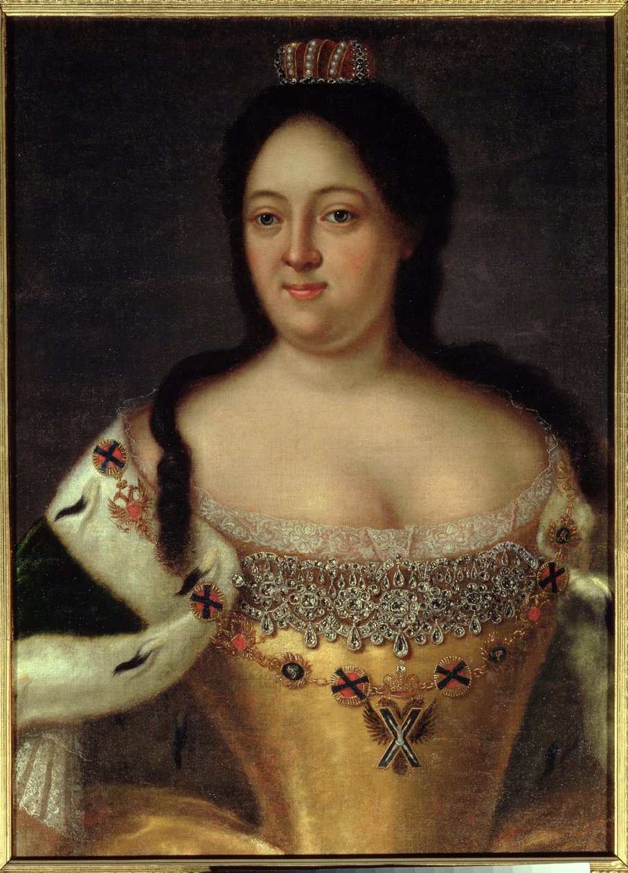 Portrett av keiserinne Anna Ioannovna (1693-1740) av Johann Heinrich Wedekind
