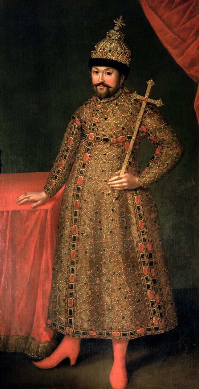 Portrett av tsar Michael III Fyodorovich (1596-1645), 1728 av Johann Heinrich Wedekind
