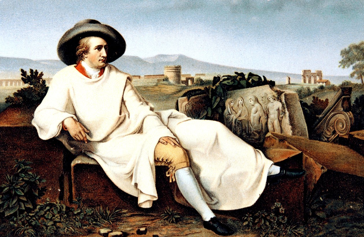 Goethe i Italia, postkort, ca. 1900 av Johann Heinrich Wilhelm (after) Tischbein