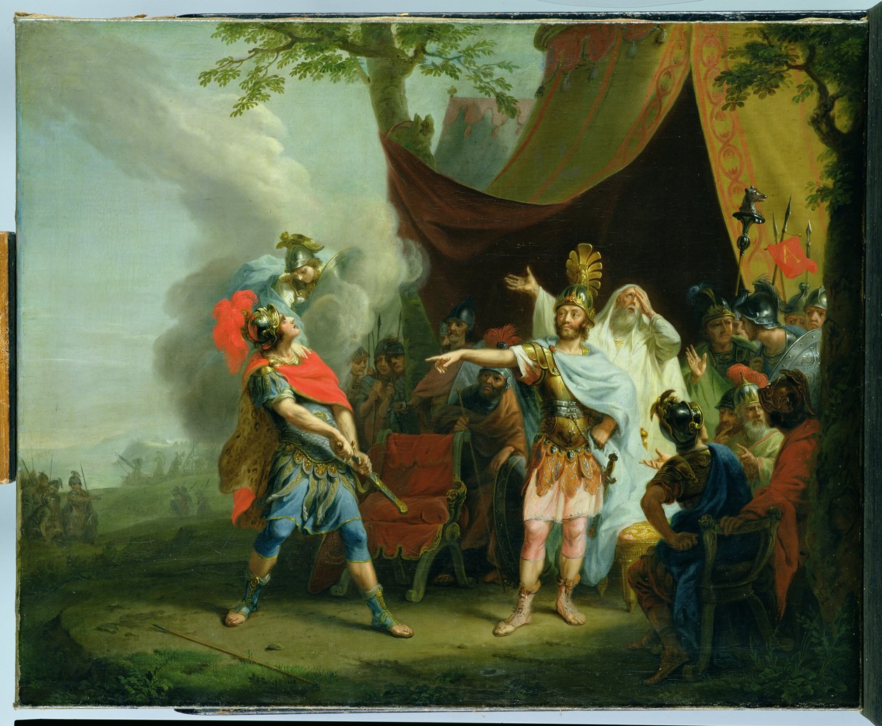 Achilles har en tvist med Agamemnon, 1776 av Johann Heinrich Wilhelm Tischbein