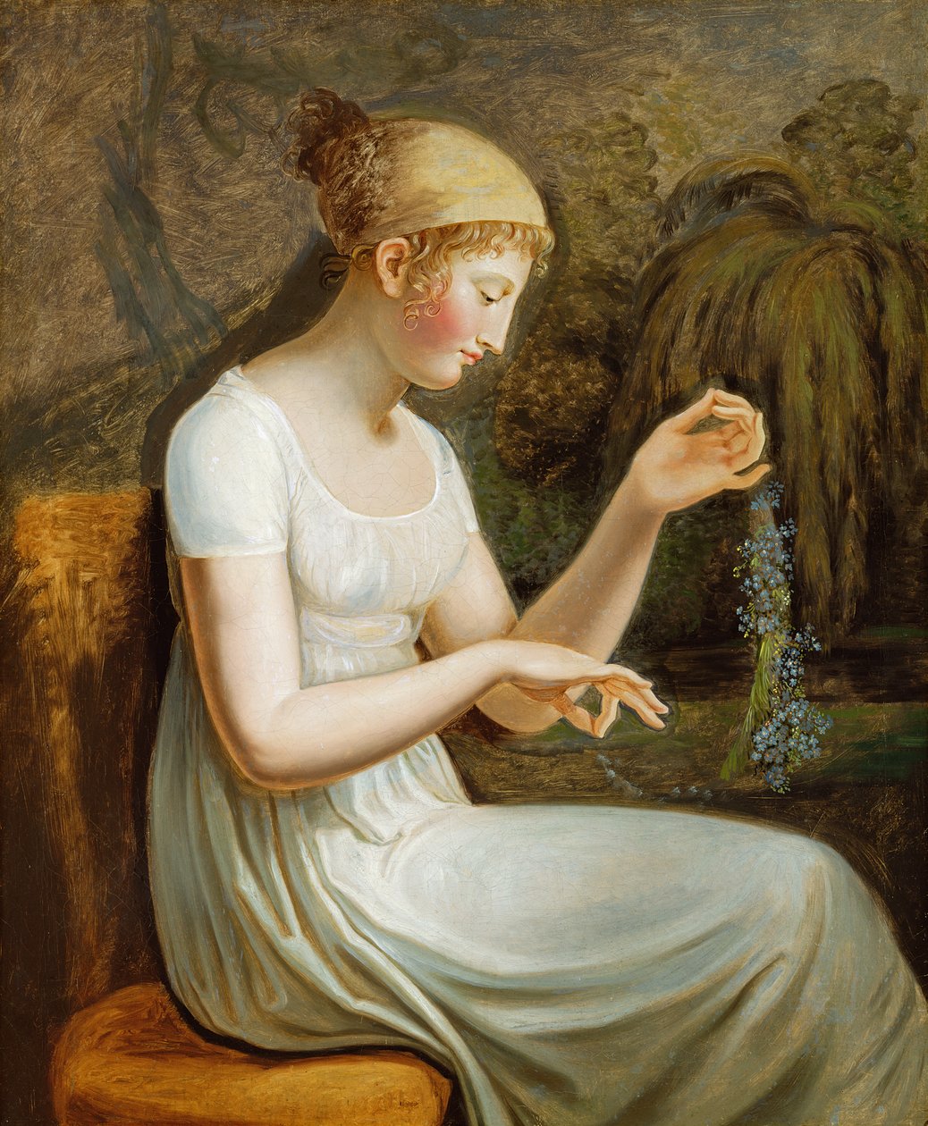 Jente med blomster av Johann Heinrich Wilhelm Tischbein