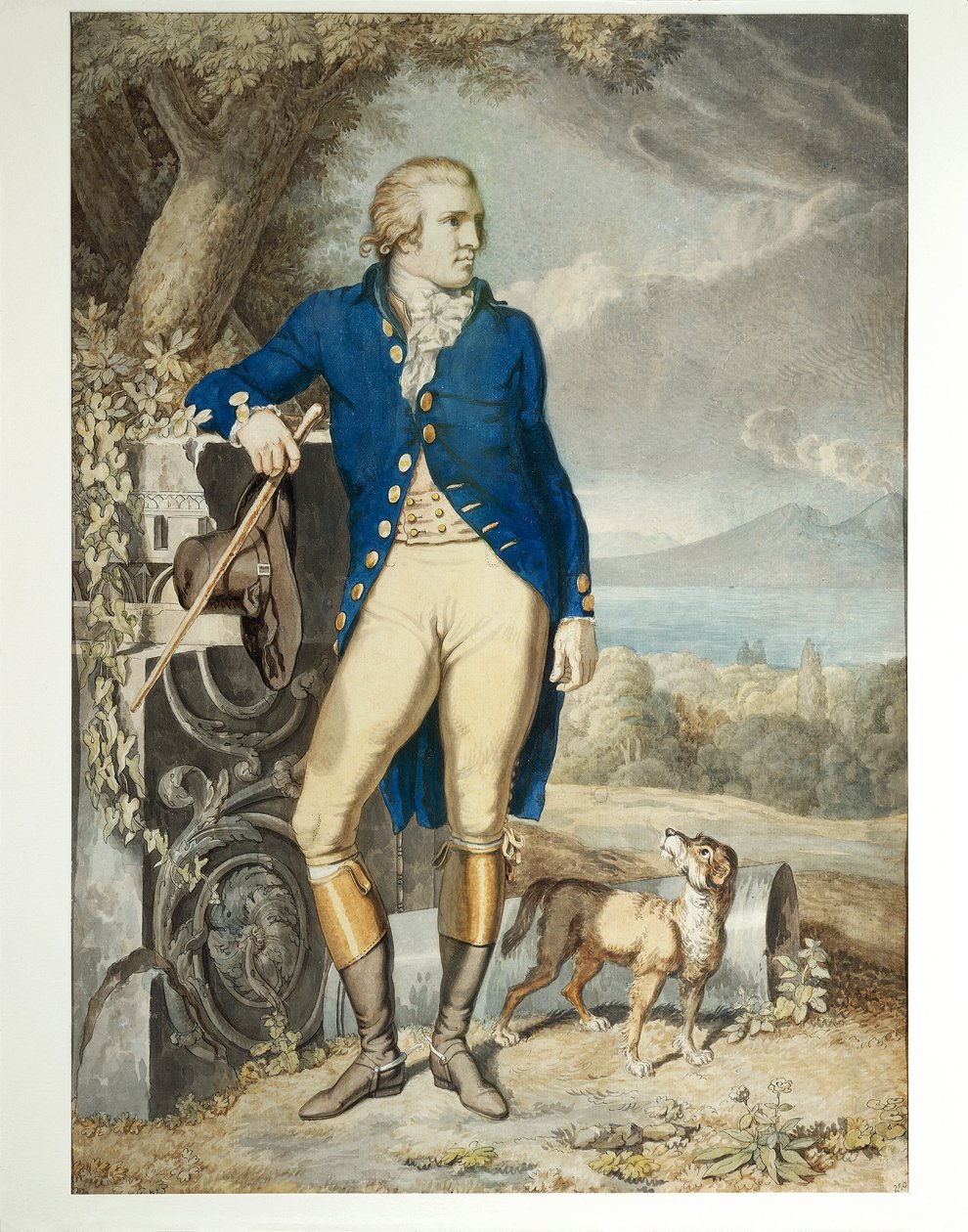 Portrett av Johann Wolfgang von Goethe på landet (akvarell på papir) av Johann Heinrich Wilhelm Tischbein