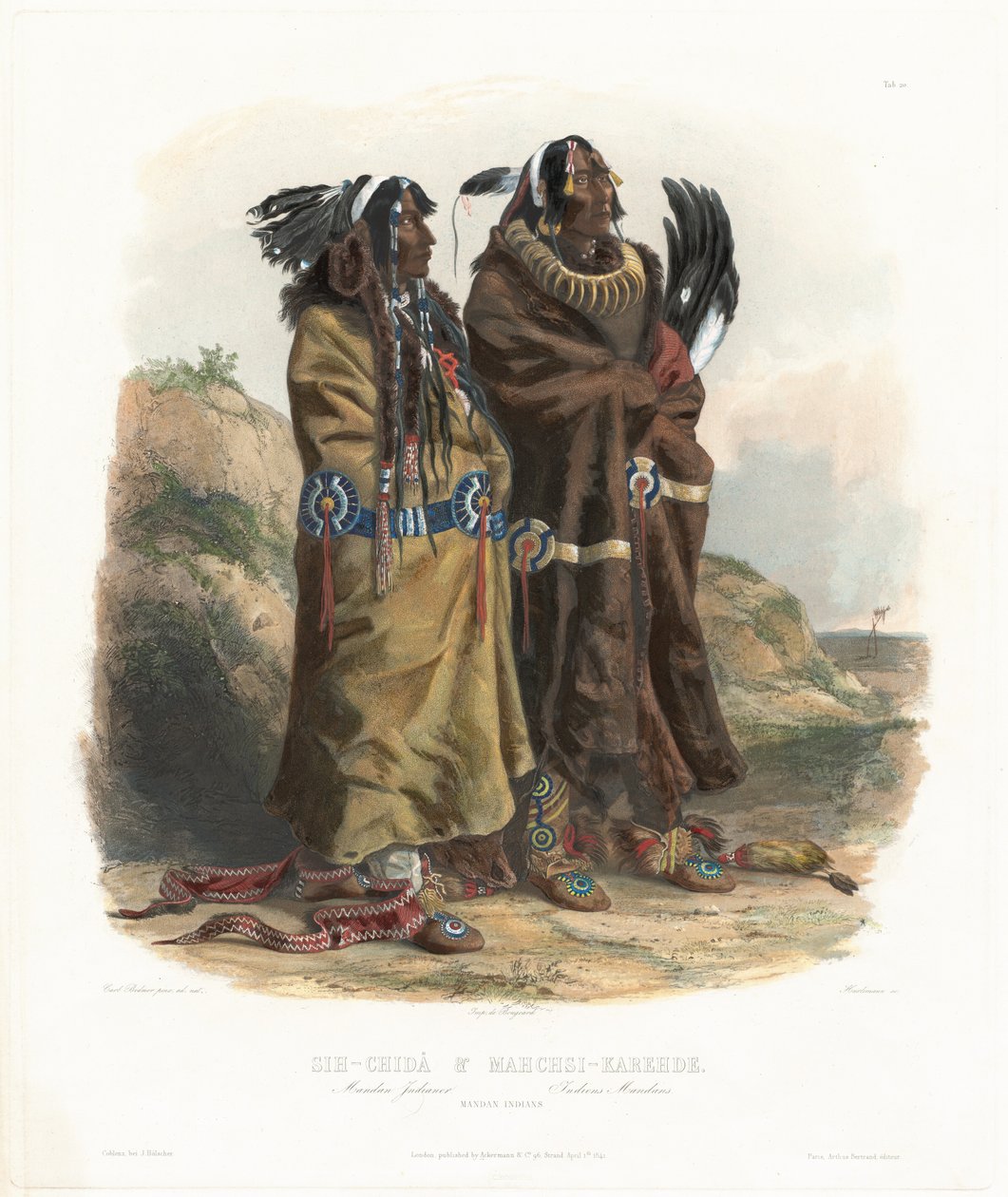 Sih-Chidä og Mahchsi-Karehde av Johann Hürlimann, after Karl Bodmer
