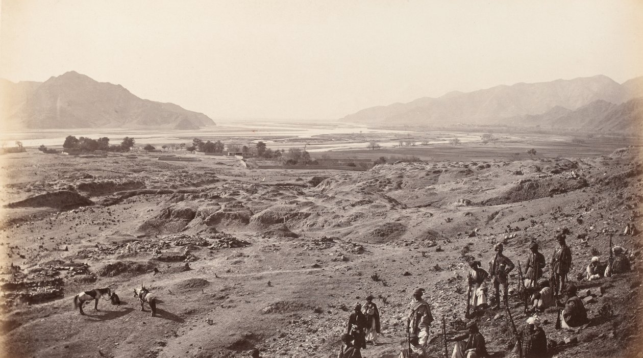 River Gorge over Lalpura ser mot Bassaule, ca. 1878 (bilde) av Johann Hulsman