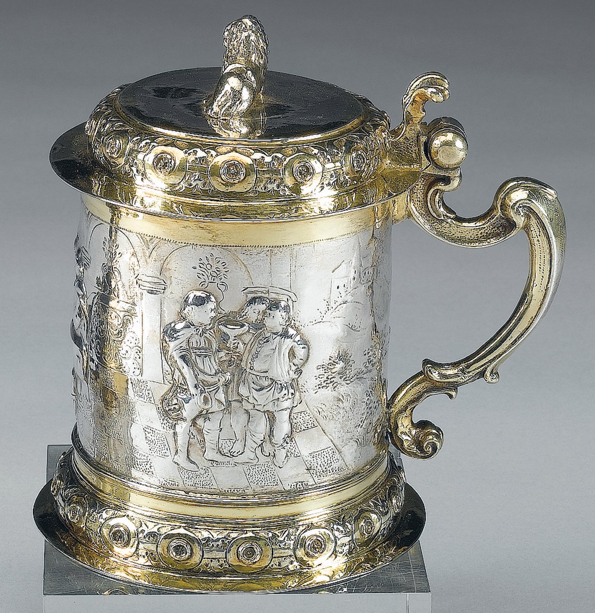 Tankard, Danzig, ca. 1680 (pakke forgylt sølv) (se også 469712) av Johann II Rohde