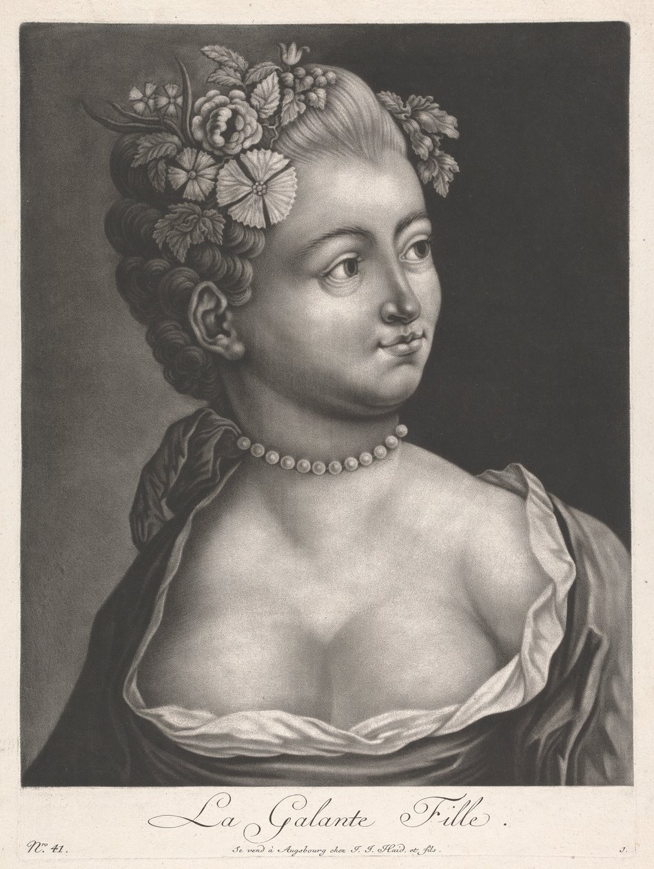 Den galante jenta av Johann Jacobus Haid