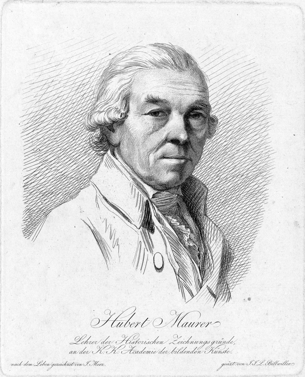 Avbildet person: Hubert Maurer av Johann Jakob Laurenz Billwiller