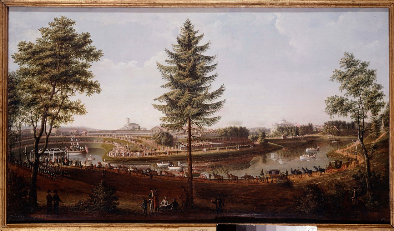 Fest på Pavlovsk-palasset, sommerresidensen til tsar Paul I. Maleri av Metterleir (1750-1825) 1790 Museum of History, St. Petersburg av Johann Jakob Mettenleiter
