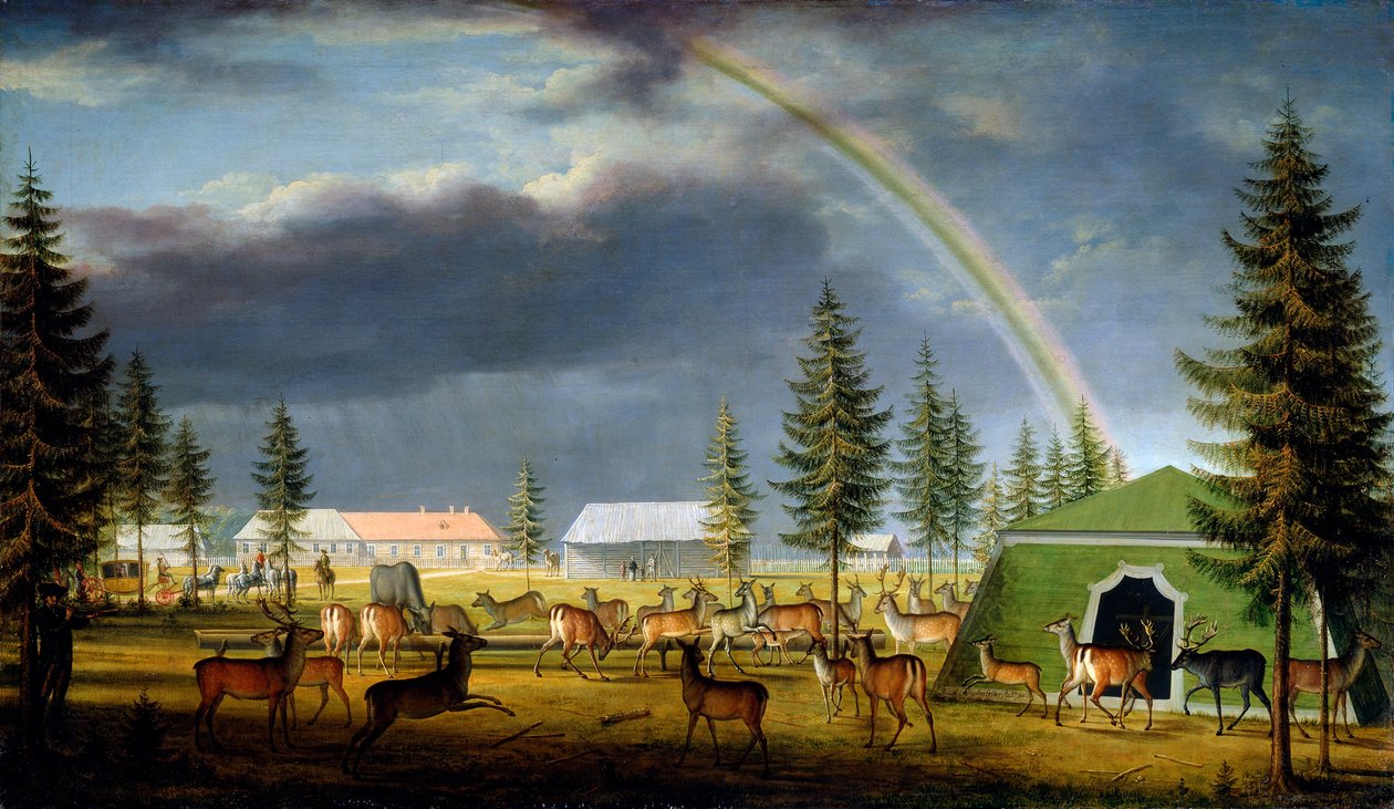 Menasjeriet i Gatchina Palace Park, 1792. av Johann Jakob Mettenleiter
