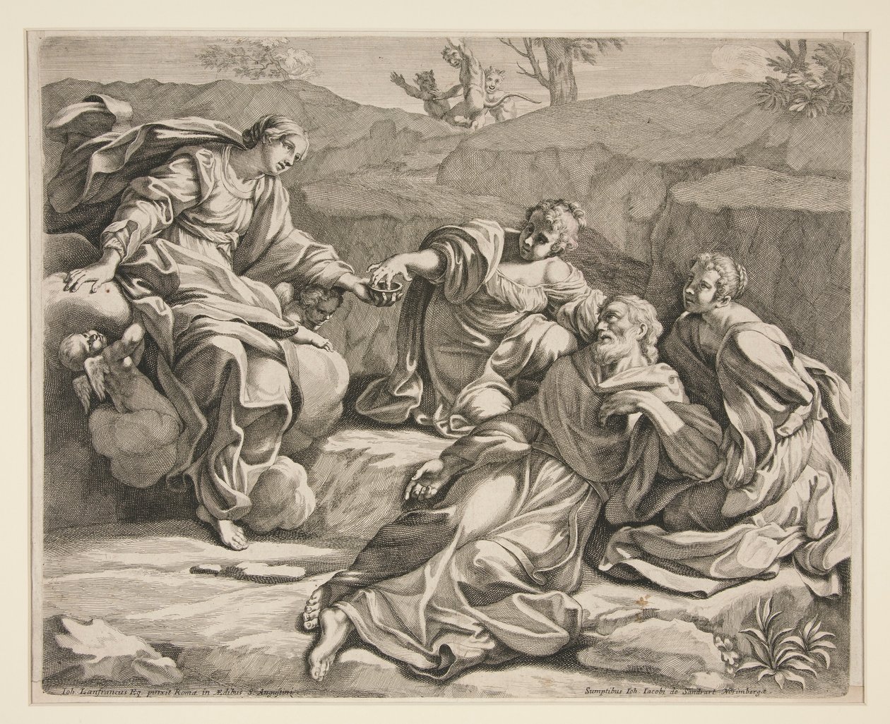 St. William assistert av Virgins av Johann Jakob von Sandrart